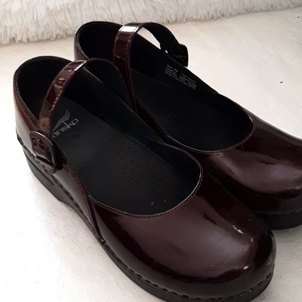 Dansko Patent Leather Clogs